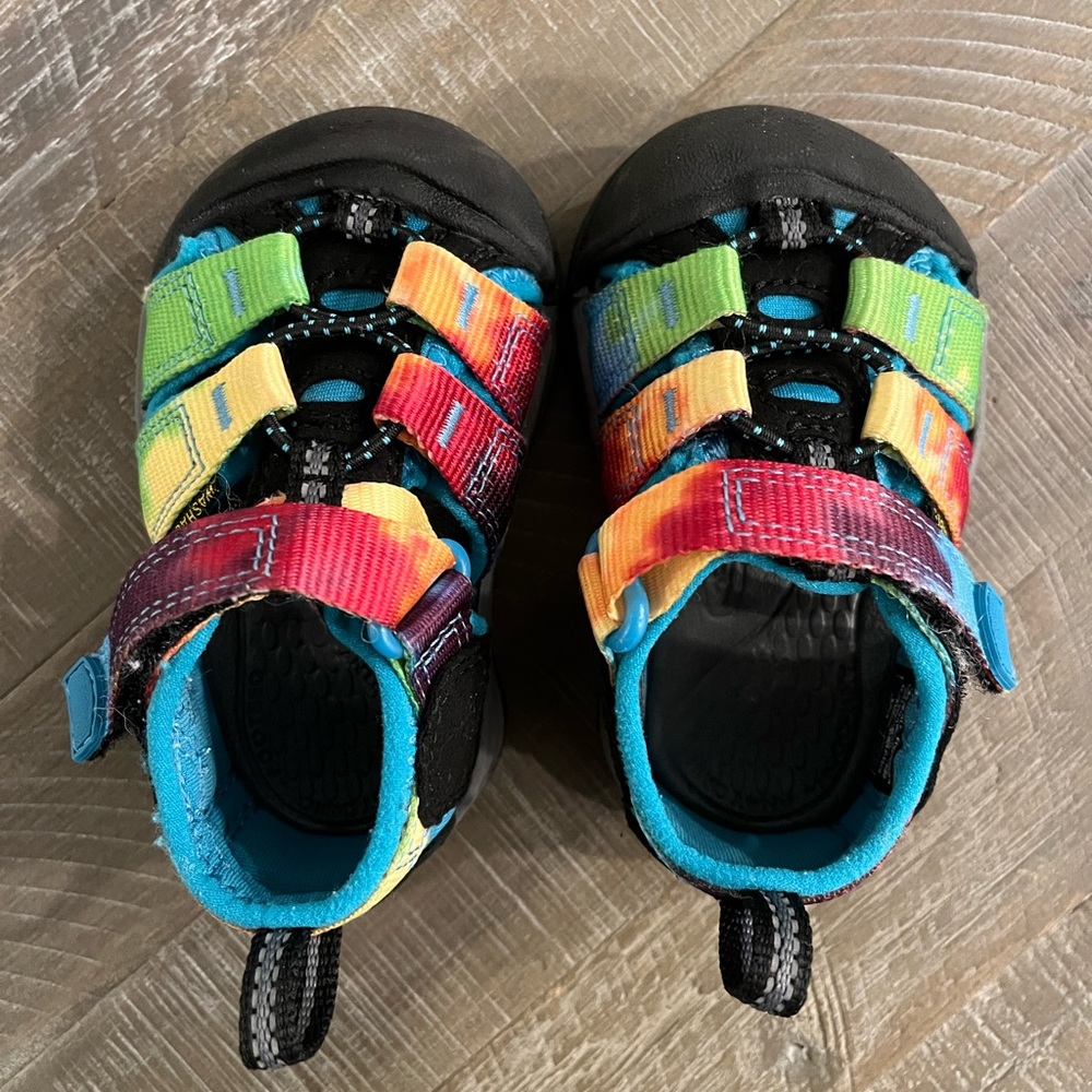 Keen Newport Toddler Rainbow Tie Dye Sandals